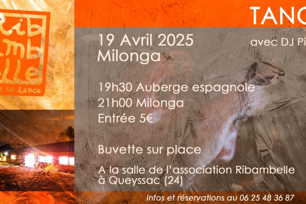 Milonga le 19 Avril 2025 à Queyssac